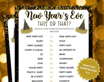 This Or That New Years Eve Game, Would You Rather, Adult Games, Adult Party Games, Ice Breaker Games, New Years Party, Holiday Party Games