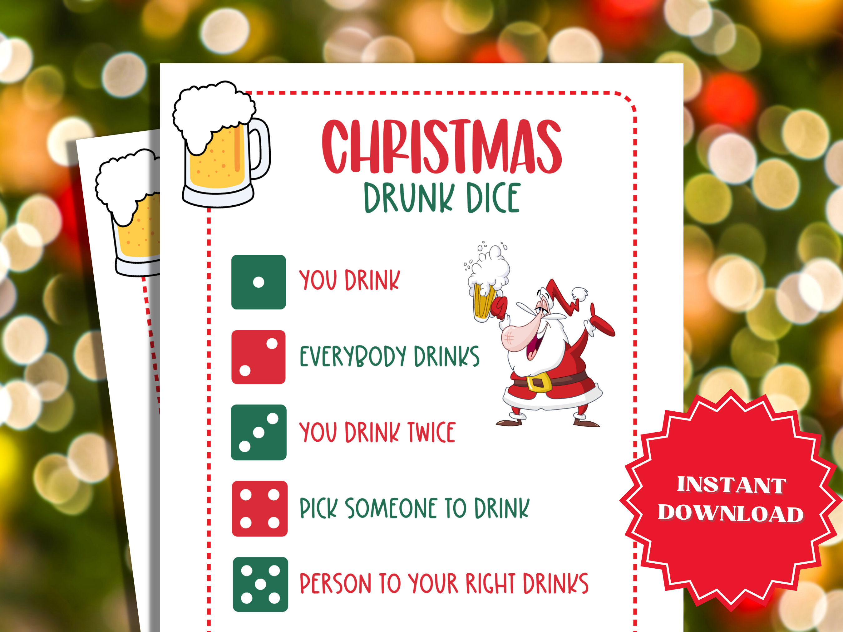 Taylor Swift Theme Dice Drinking Party Game 