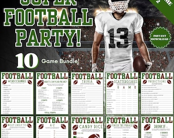 Super Bowl Party Games - 10 Game Bundle Vol. 2, Family Party Game, Group Games, Adult Party Games, Word Games, Trivia Games, Drinking Games