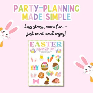 Easter Scavenger Hunt Printable Game for Kids, Easter Games for Kids ...