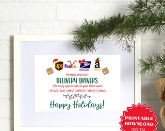 Delivery Driver Snack Sign, Delivery Driver Sign, Delivery Driver Thank You, Delivery Driver Snack Sign Printable, Delivery Driver Snack