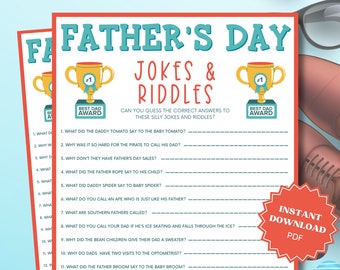 Jokes And Riddles Trivia Printable Fathers Day Game, Group Games, Trivia Games, Fathers Day Activity, Fathers Day Party, Fathers Day Games