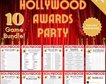 Oscars Party 10 Game Bundle Vol 1, Oscar Party Games, Oscars Party Ballot, Academy Awards, Adult Drinking Games, Trivia Games, Group Games