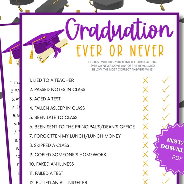 Graduation Games - Etsy