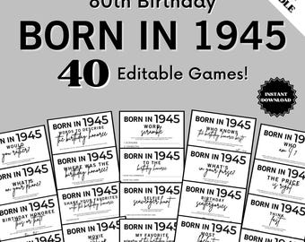 80th Birthday Games Born in 1945, 80th Birthday Party Ideas 1945, 80th Birthday Party Games, 80th Birthday Party Games 1945, 80 Birthday