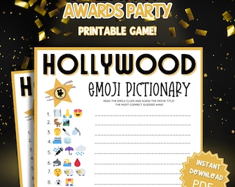 Emoji Pictionary Oscars Party Group Game, Oscar Party Games, Oscars Party, Oscars Party Game, Emoji Game, Emoji Pictionary, Pictionary Game
