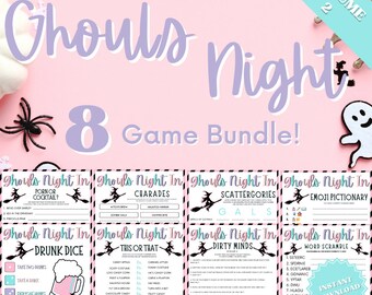 Ghouls Night In 8 Game Bundle Vol. 2, Ghouls Night Out, Moms Night Games, Ladies Night Games, Girls Night Games, Halloween Game Bundle