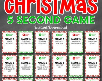 Christmas 5 Second Rule Game: Holiday Party Fun (Digital Download)