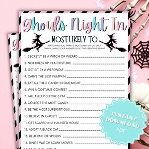 Ghouls Night In &#39;Most Likely To&#39; Halloween Game (Digital Download)