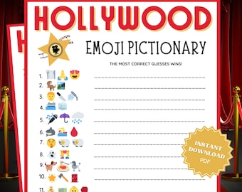 Emoji Pictionary Oscars Party Group Game, Oscar Party Games, Oscars Party, Oscars Party Game, Emoji Game, Emoji Pictionary, Pictionary Game