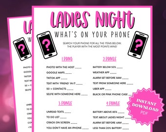Whats On Your Phone Ladies Night Game, Ladies Night Out, Girls Night Out, Ladies Night Games, Girls Night Games, Whats In Your Phone