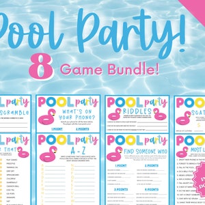 Printable Pool Party Game Bundle Vol. 2 (Digital Download)
