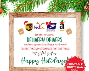Delivery Driver Snack Sign, Delivery Driver Sign, Delivery Driver Thank You, Delivery Driver Snack Sign Printable, Delivery Driver Snack