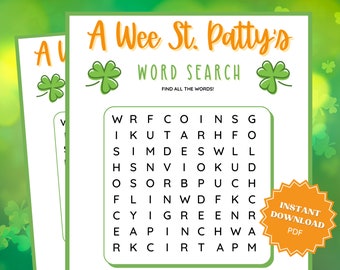 St Patricks Day Game Word Search, St Patricks Games, St Patricks Day Game, St Patricks Game, Word Games, Word Search, Kids Word Search