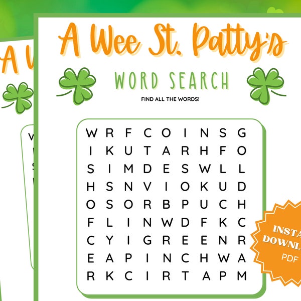 St Patricks Day Word Scramble - Etsy