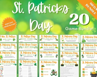 St Patricks Day 20 Game Bundle, St Patricks Games, St Patricks Day Game, St Patricks Game, Adult Drinking Games, Trivia Games, Group Games