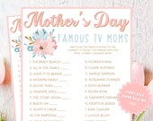 Famous T.V. Moms Trivia Printable Mothers Day Game Group - Etsy