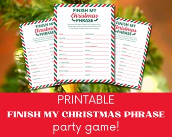 Finish My Christmas Phrase, Adult Games For Party, Party Games Adult, Family Party Games, Christmas Trivia, Christmas Activities