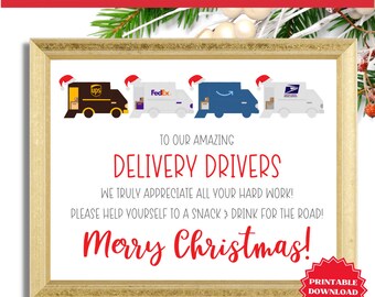 Delivery Driver Snack Sign, Delivery Driver Sign, Delivery Driver Thank You, Delivery Driver Snack Sign Printable, Delivery Driver Snack