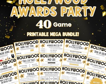 Oscars Party 40 Game Bundle, Oscars Party, Oscars Party Games, Academy Awards, Adult Drinking Games, Trivia Games, Group Games