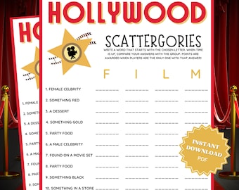 Oscars Party Scattergories Game, Scattergories, Group Games, Oscar Party, Word Games, Oscar Party Games, Oscars Party, Oscars Party Games