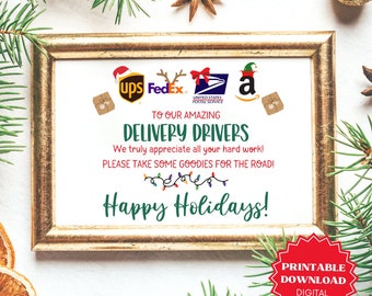 Delivery Driver Snack Sign, Delivery Driver Sign, Delivery Driver Thank You, Delivery Driver Snack Sign Printable, Delivery Driver Snack