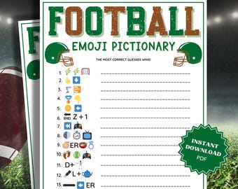 Emoji Pictionary Super Bowl Party Game, Super Bowl Games, Family Party Game, Trivia Games, Trivia Game, Trivia Printable, Trivia Night