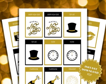 New Years Eve Memory Matching Game, Classroom Games, Winter Games, Kids Activity Book, Busy Book Printable, Kids Worksheets, Brain Games