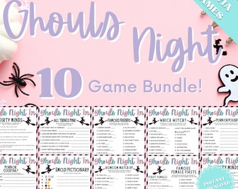 Ghouls Night In 10 Game Trivia Bundle, Ghouls Night Out, Moms Night Games, Ladies Night Games, Girls Night Games, Halloween Game Bundle