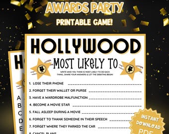 Most Likely To Oscars Party Game, Academy Awards Party Game, Oscars Party, Oscars Party Games, Adult Party Games, Adult Game Night