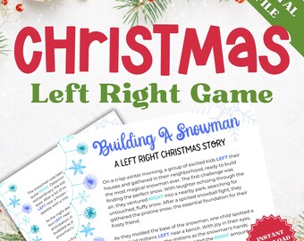 Left Right Christmas Game, Left Right Game, Christmas Left Right Game, Right Left Christmas Game, Left Right Christmas Story