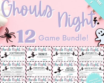 Ghouls Night In 12 Game Bundle Vol. 1, Ghouls Night Out, Moms Night Games, Ladies Night Games, Girls Night Games, Halloween Game Bundle