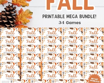 Printable Fall Party Games Bundle: 30+ Autumn Activities (Instant Download)