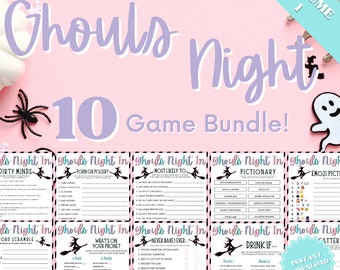 Ghouls Night In 10 Game Bundle Vol. 1, Ghouls Night Out, Moms Night Games, Ladies Night Games, Girls Night Games, Halloween Game Bundle