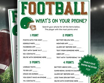What's On Your Phone Super Bowl Game, Super Bowl Games, Family Party Game, Group Games, Adult Party Games, Adult Party Game