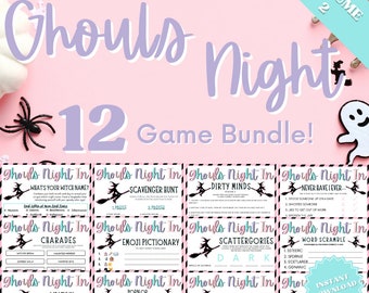 Ghouls Night In 12 Game Bundle Vol. 2, Ghouls Night Out, Moms Night Games, Ladies Night Games, Girls Night Games, Halloween Game Bundle