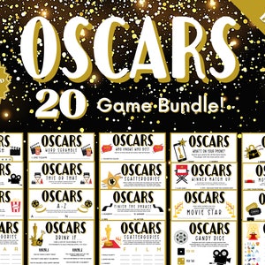 Oscars Party Games: 20 Game Bundle, Trivia & Drinking Games (Digital Download)