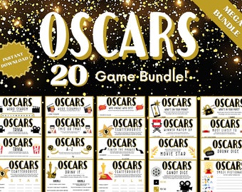 Oscars Party 20 Game Bundle, Oscars Party, Oscars Party Games, Adult Drinking Games, Trivia Games, Group Games