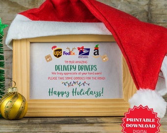 Delivery Driver Snack Sign, Delivery Driver Sign, Delivery Driver Thank You, Delivery Driver Snack Sign Printable, Delivery Driver Snack
