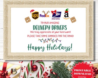 Delivery Driver Snack Sign, Delivery Driver Sign, Delivery Driver Thank You, Delivery Driver Snack Sign Printable, Delivery Driver Snack