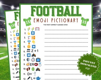 Emoji Pictionary Super Bowl Party Game, Super Bowl Games, Family Party Game, Trivia Games, Trivia Game, Trivia Printable, Trivia Night