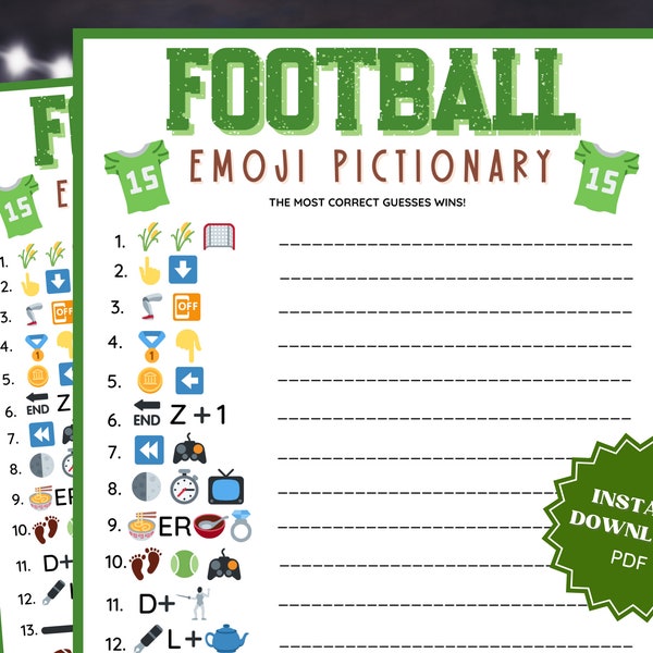 Emoji Pictionary Super Bowl Party Game, Super Bowl Games, Family Party Game, Trivia Games, Trivia Game, Trivia Printable, Trivia Night