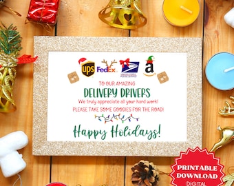 Delivery Driver Snack Sign, Delivery Driver Sign, Delivery Driver Thank You, Delivery Driver Snack Sign Printable, Delivery Driver Snack