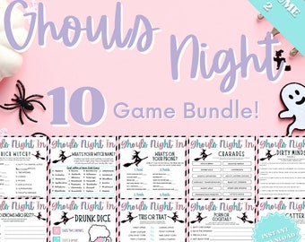Ghouls Night In 10 Game Bundle Vol. 2, Ghouls Night Out, Moms Night Games, Ladies Night Games, Girls Night Games, Halloween Game Bundle