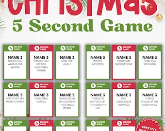 Christmas 5 Second Game, Holiday 5 Second Game, 5 Second Game, 5 Second Game Christmas, 5 Second Rule Game, 5 Second Christmas Game