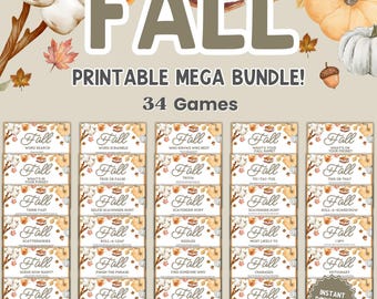Printable Fall Party Games Bundle: 30+ Autumn Activities (Instant Download)