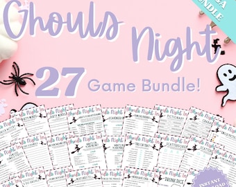 Ghouls Night In 27 Game Bundle, Ghouls Night Out, Moms Night Games, Ladies Night Games, Girls Night Games, Halloween Game Bundle