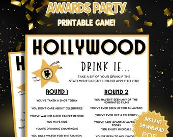 Drink If Oscars Party Adult Drinking Game, Games For Adults, Oscar Party, Drinking Games, Oscars Party, Oscars Party Games, Academy Awards
