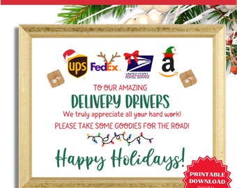 Delivery Driver Snack Sign, Delivery Driver Sign, Delivery Driver Thank You, Delivery Driver Snack Sign Printable, Delivery Driver Snack