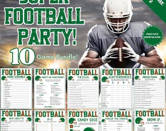Super Bowl Party Games - 10 Game Bundle Vol. 2, Family Party Game, Group Games, Adult Party Games, Word Games, Trivia Games, Drinking Games